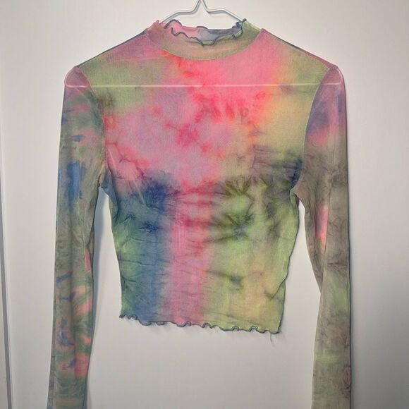 Colorful Tie-Dye Long Sleeve Top - Picture 2 of 3